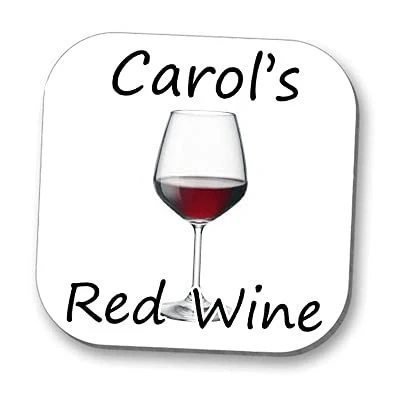 Image of Hot off the Press Personalised High Gloss Coaster Red Wine!