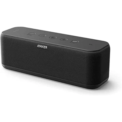 Image of Upgraded, Anker Soundcore Boost Bluetooth Speaker with Well Balanced Sound, BassUp, 12H Playtime, USB C, IPX7 Waterproof, Customizable EQ via App (Renewed)
