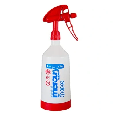 Image of Kwazar Mercury Super Pro+ spray bottle with 360 System and Double Action head, red, 1 L