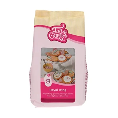 Image of FunCakes Mix for Royal Icing, Easy to Use, Cake and Cookie Decorating, Beautiful Glaze, Only Add Water, Halal, 450 g.
