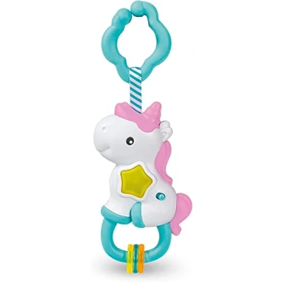 Image of Clementoni 17333 Electronic Unicorn Rattle, Multicolored