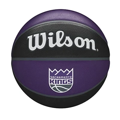 Image of Wilson Basketball, NBA Team Tribute Model, SACREMENTO KINGS, Outdoor, Rubber, Size: 7