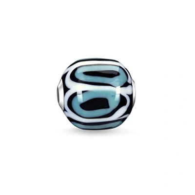 Image of THOMAS SABO &quot;Glass Turquoise, Black, White Bead
