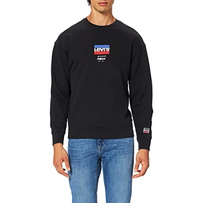 Image of Levi&#039;s Men&#039;s Relaxd Graphic Crew Micro (Black) S