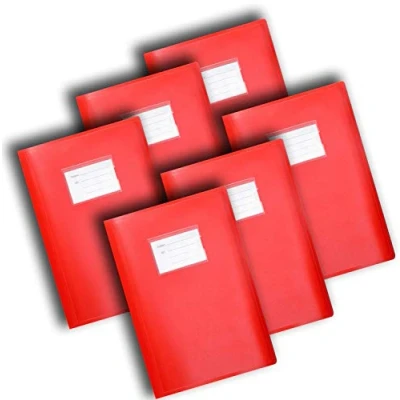 Image of Display Book Premium Quality 104 Pockets A4 Folder 208 Sides Flexi Cover Presentation by Arpan (Red Pack of 6)