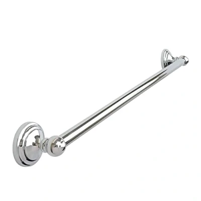 Image of 60cm Single Towel Rail Rack Holder Bar Wall Mounted Bathroom Kitchen Chrome Polish