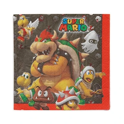 Image of (PKT) Super Mario Luncheon Napkins 33cm (16 pk)