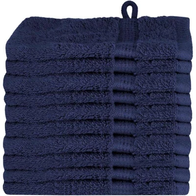 Image of vidaXL Guest Towel 10 pcs Navy blue 15 x 21 cm Cotton
