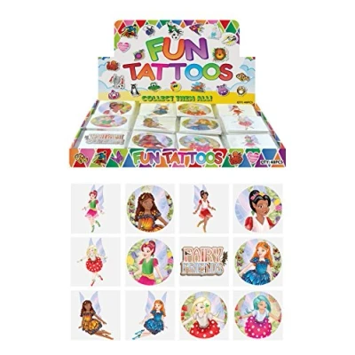Image of HENBRANDT Fairy Temporary Tattoos Pack of 12 Great Party Loot Bag Fillers