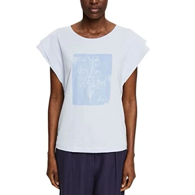 Image of Esprit Women&#039;s 032EE1K332 T Shirt, 440/LIGHT Blue, Standard