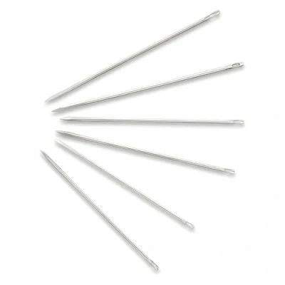 Image of Prym No.3 Hardened Steel Silver (0.90x43mm) Leather Needles with Triangularly Polished Tip 25