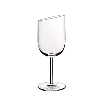 Image of Villeroy &amp; Boch NewMoon White Wine Glass, Elegant, Modern Sloping Glass for Wine, Crystal Transparent, Dishwasher Safe