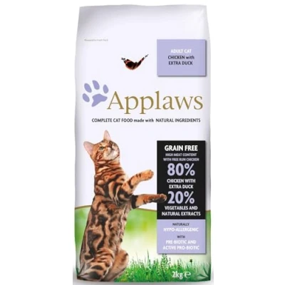 Image of Applaws Complete and Grain Free Dry Cat Food 400g, Adult Chicken with Extra Duck (400g Bag)
