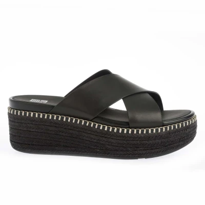 Image of Fitflop Eloise Wedge Womens Espadrille Black