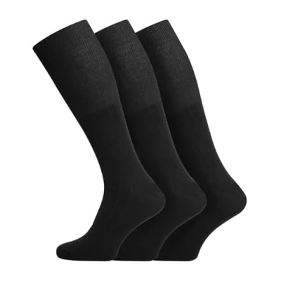 Image of Tesmark 6X Pairs Mens Socks Long Length Lambs Wool thermal socks, Assorted Colour, Black, Charcoal &amp; Argyle boot Soft Walking UK Size 6 11 (6 11, Black)
