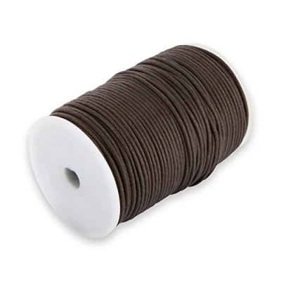 Image of Auroris 100 m Spool Cotton Tape 2 mm Round Brown