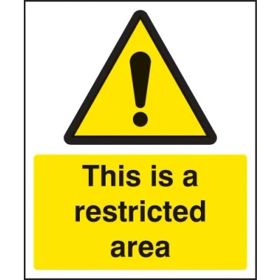 Image of Security Signs This is a restricted area Rigid Plastic