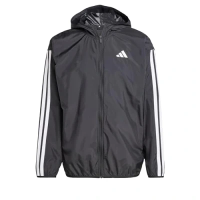 Image of adidas Sportswear Essential Three Stripes Windbreaker, Men&#039;s, Size: XS, Black/white