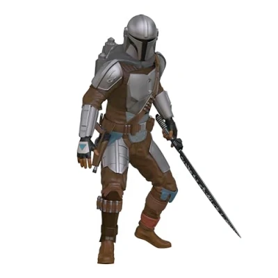 Image of Hallmark Keepsake Christmas Ornament 2024, Star Wars: the Mandalorian Wielding Darksaber, Gifts for Wars Fans