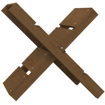 Image of vidaXL Log Holder Honey Brown 47x39.5x48 cm Solid Wood Pine