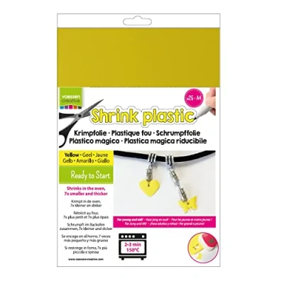 Image of Vaessen Creative Shrink Plastic, 25 Sheets, 21 x 30 cm, Fun Arts and Crafts Projects for All Ages