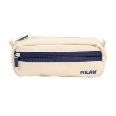 Image of MILAN® Rectangular Pencil case 2 zips 1918 Series, Beige