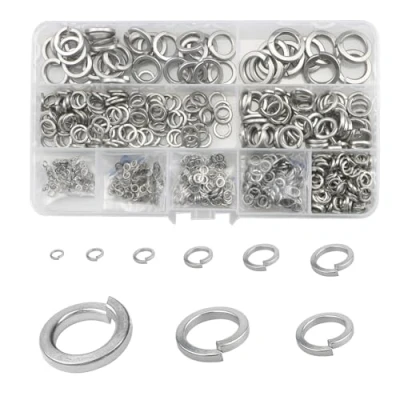 Image of 720 Pcs Spring Lock washers Assorted,Mixed Split Stainless Steel Set For Bolts,Screws (M2/M2.5/M3/M4/M5/M6/M8/M10/M12)