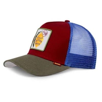 Image of Djinns Bitter Trucker Cap Mesh Hat Caps, Wine/Olive/Blue, One Size