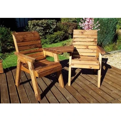 Image of Charles Taylor Twin Companion Set Angled Self Assembly W180 x D90 H98 Redwood