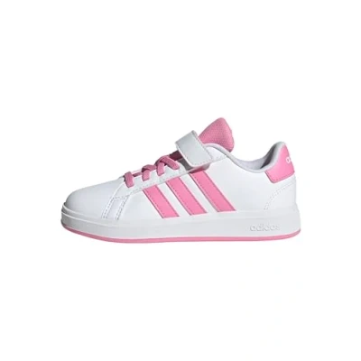 Image of adidas Unisex Kids Grand Court 2.0 Shoes Tennis Shoes, FTWR White Bliss Pink Core Black, 13 UK Child