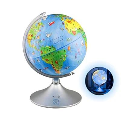 Image of Night light Globe. Simplified Earth Globe for Kids. App based SMART Learning Toy. Educational Gift. Learn Geography &amp; STEM.