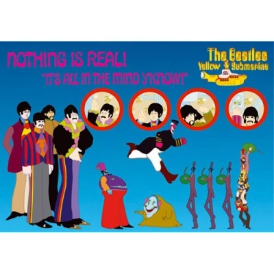 Image of WOODBRASS CLUB Postal Beatles Motivo: Nothing Is Real 10,5 cm x 15 Stationery