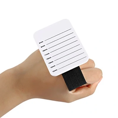 Image of Sonew Makeup Eyelash Tray Strip Stand, Extension Hand Plate for Eye Beauty Salon and Home DIY, Grafting Tool Holder with 8 15mm Scale