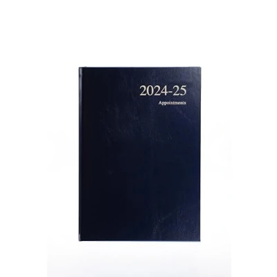 Image of Collins Essential A5 Academic Year 2024 25 Day a Page Diary Dark Blue Mid Planner for Students and Teachers ESSA51M.65 2425 July to 2025