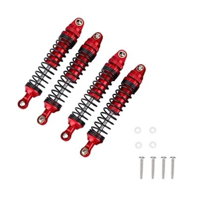 Image of Tbest 4pcs RC Shock Absorbers, Aluminum Absorbers Assembled Absorber Springs Upgrade Parts for 1/10 Crawler Car Truck (100mm)