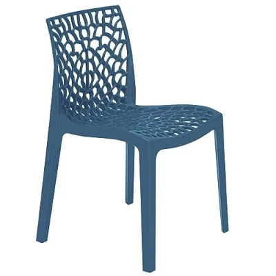 Image of BrackenStyle Blue Neptune Polypropylene Chair Reinforced Plastic for Inside and Outside Seat commercial home use