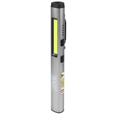 Image of Sealey Penlight Torch with UV 5W COB &amp; 3W SMD LED Laser Pointer Rechargeable