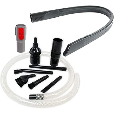 Image of Spares2go Micro PC Desk Cleaning Kit + Flexible Crevice Tool compatible with Dyson V15 SV22 Cordless Vacuum Cleaner