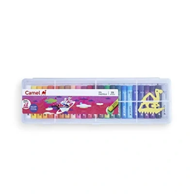 Image of Camel Camlin Kokuyo Oil Pastel Crayons Color Assorted Colours 25 Shades