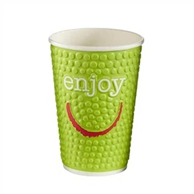 Image of Huhtamaki Enjoy Double Wall Disposable Hot Cups 455ml/16oz (Pack of 560)