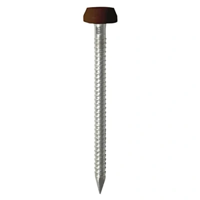 Image of TIMCO PN25M Polymer Headed Nail 25mm Mahogany (Box of 100)