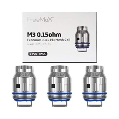 Image of Freemax 904L M Mesh Coils Pack of 3 Series for Pro 2 Tank &amp; M1/M2/M3/M4 Contains No C₁₀H₁₄N₂ (M3 0.15 ohm)