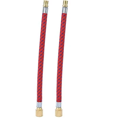 Image of V GEBY Bike Pump Tube 2Pcs Bicycle Extension Hose Inflator for Schrader Valve(Copper) Airpump Bicycles And Spare Parts Cycling
