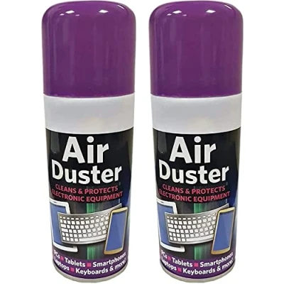 Image of Bedding Home Compressed AIR CAN Duster Spray Cleaner Clean &amp; Protects Laptop Keyboard Electronics 400ML (2)