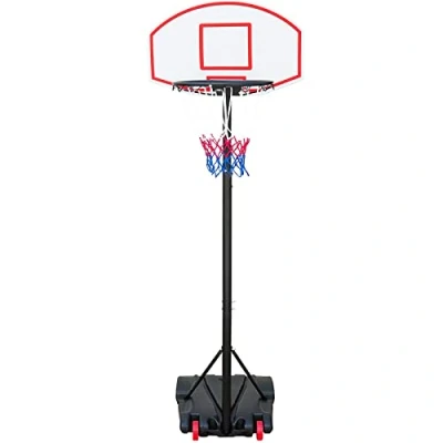 Image of Display4top Adjustable 179 209cm Portable Basketball Hoop,Portable Stand on Wheels