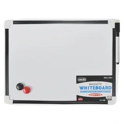 Image of ASAB A4 Dry Wipe Magnetic Whiteboard Mini Office Notice Memo White Board Pen and Eraser