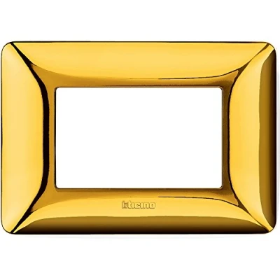 Image of BTicino 3 Module Faceplate, gold, AM4803GOR