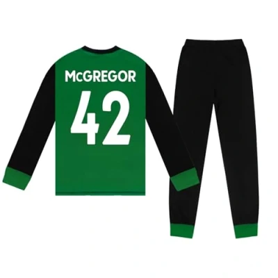 Image of Celtic FC Boys McGregor 42 Pyjamas Long Sublimation Green 11 12 Years