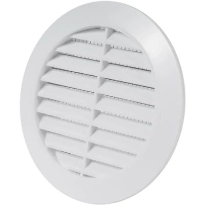 Image of Vent Systems 90 mm / 3.54&#039;&#039; Inch White Air Cover Round Vents Ventilation Grille Integrated Insect Screen HVAC for Bathroom, Home Office, Kitchen