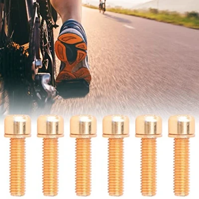 Image of Bicycle Stem Bolts Titanium Alloy M5 x 18mm Screw with Washers Set for MTB Stem(#2)